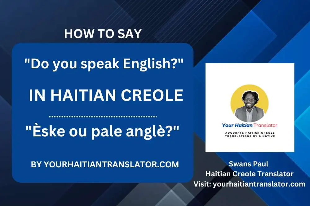 How to say Do you speak English in Haitian Creole with Audio (Sound download)